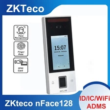 ZKTeco nFace128 Time Fingerprint Facial Recognition Access Control Terminal New