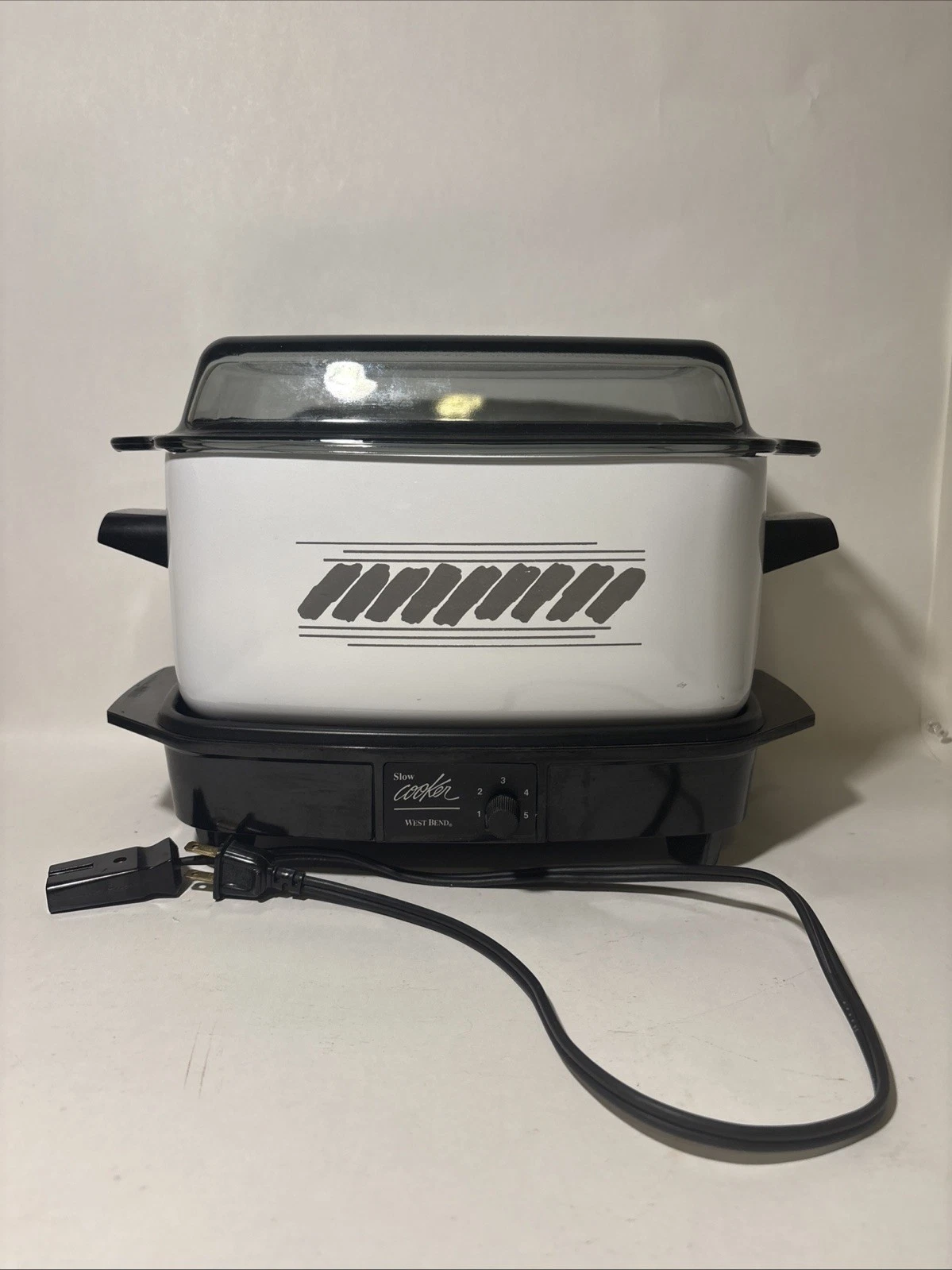 West Bend Slow Cooker with Lid 5 Settings 4 Qt #9534 Tested