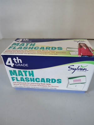 Sylvan Math Flash Cards 4th Grade 