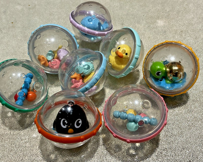 Lot 7 Munchkin Float & Play Bubbles Ball Infant Bath Turtle Penguin Replacement