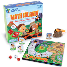 Learning Resources Math Island Addition  Subtraction Game Ages 6 2-4 Players