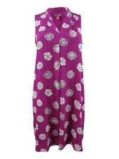 Vince Camuto Women's Pleated Floral-Print Shift Dress