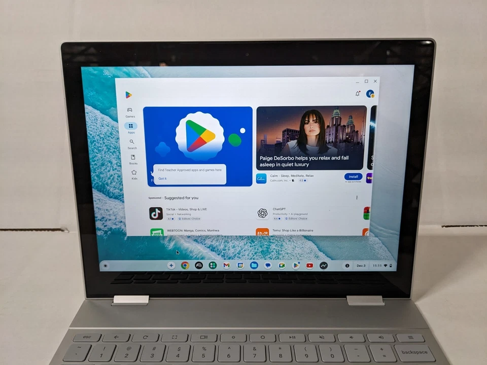Google Pixelbook Certificado de Autenticidad 12.3" Core i7-7Y75 1.3GHz 16GB DDR3 512GB SSD ChromeOS Foto 3 de 4