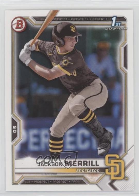 2021 Bowman Draft ( Pictured) Jackson Merrill ( Pictured) Isaac Frye #BD-119 oh8