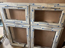 White UPVC Double Glazed Window New. All With Dummy Sash With Glass And Cills .