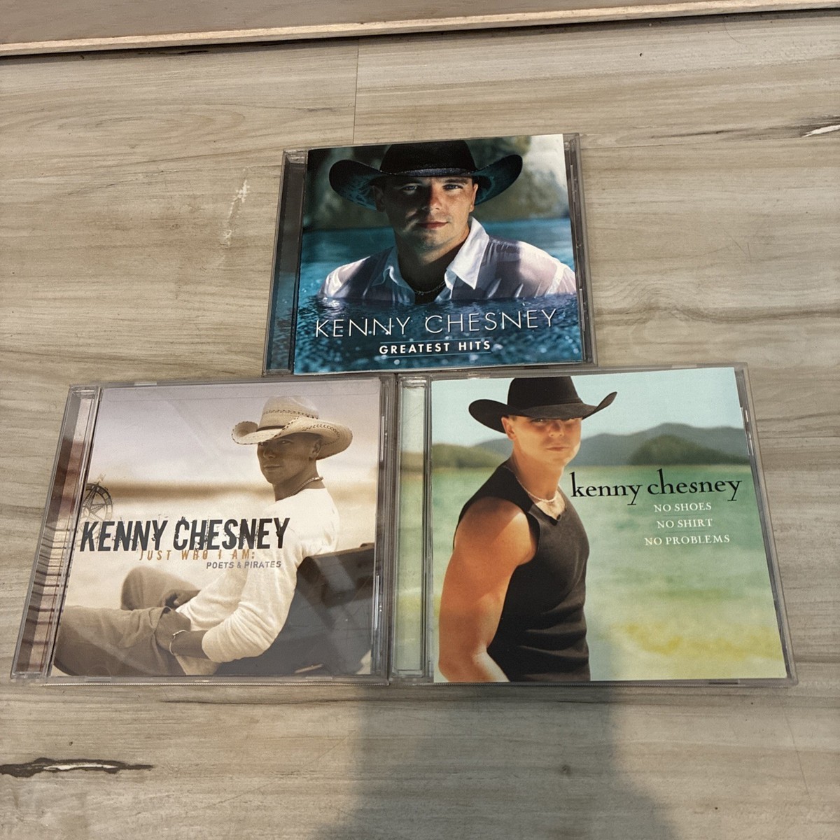 Kenny Chesney 3 CD LOT Just Who I Am: Poets & Pirates, No Shoes No