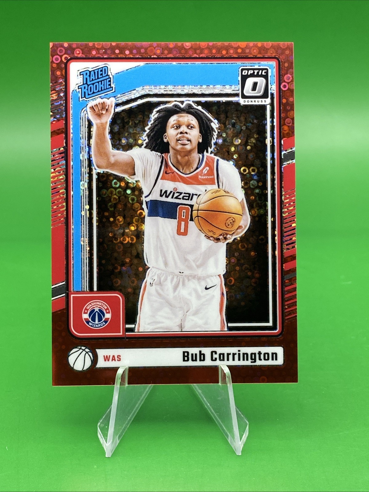 2024-25 Optic Rated Rookie #273 Bub Carrington Fast Break Red Prizm /75 SSP