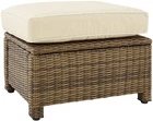 Crosley Furniture Bradenton Wicker Outdoor Ottoman Foot Rest for Patio, Deck, Po