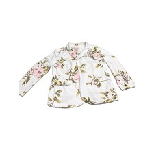 Philosophy white floral Blazer jacket soft feel one button closure Size-Large L