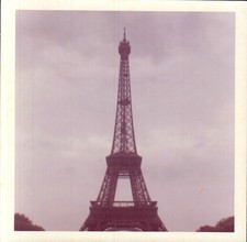 Vintage 1963 Kodacolor Photo Eiffel Tower Paris France Landmark
