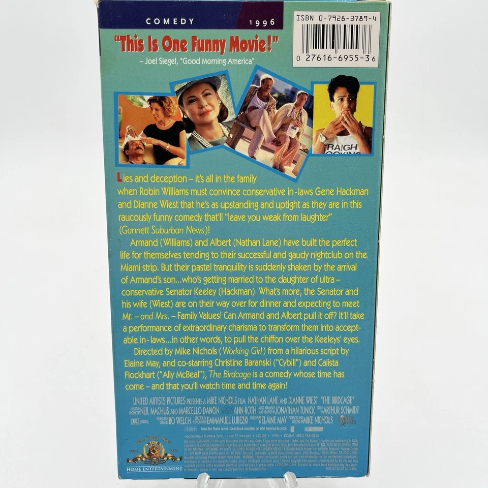 GREAT CONDITION!! The Birdcage (VHS, 1998, Contemporary Classics) MGM Film - Image 4 of 4