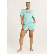 Joyspun Tropic Water 2 Piece Sleepwear Shorts Set Size: L or 3X NWT & NWOT