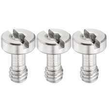 3 Pcs Stainless Steel Camera Quick Release Screw, 11x16mm, Silver