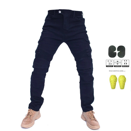 Jeans Moto Pantaloni Jeans Piuma Versione Standard Pantaloni Auto Corsa - Foto 26 di 30