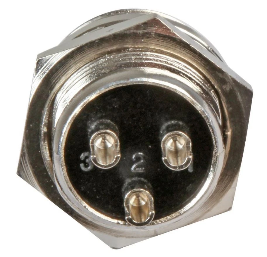 PRO SIGNAL Conector de Panel de 3 Polos con Contactos para Soldar - Imagen 3 de 3