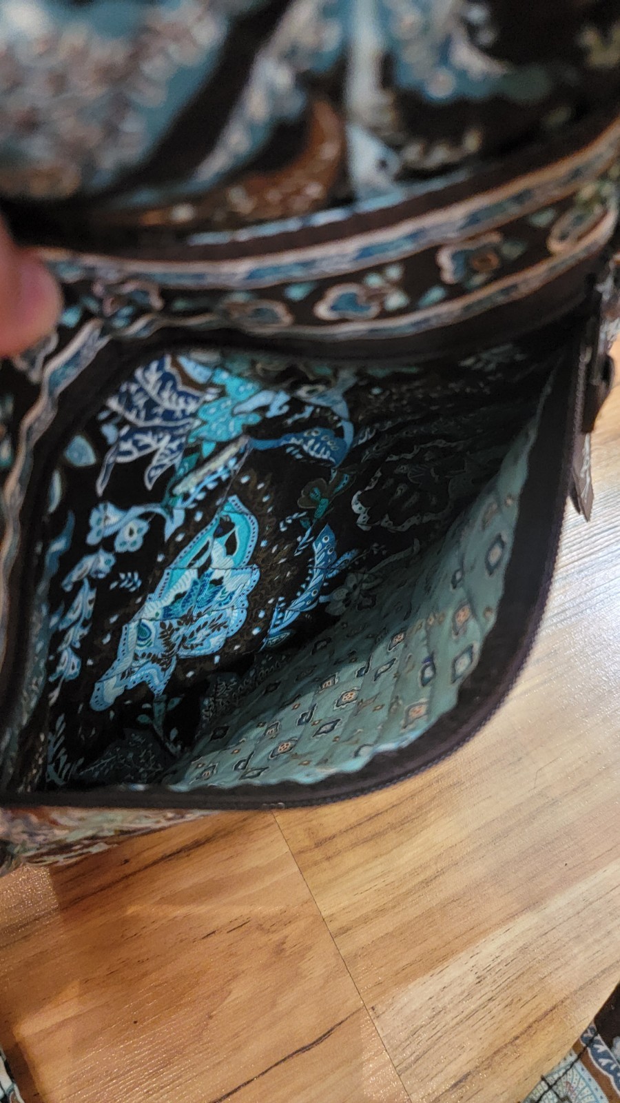 Vera Bradley Java Blue Brown Pattern 2 Piece Set … - image 8