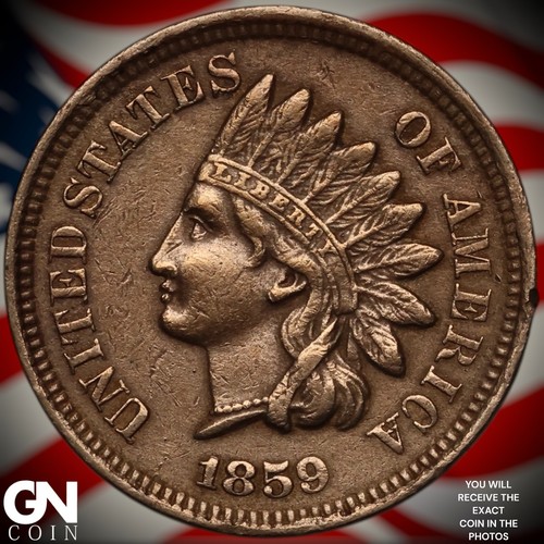 1859 Indian Head Cent Penny A2107