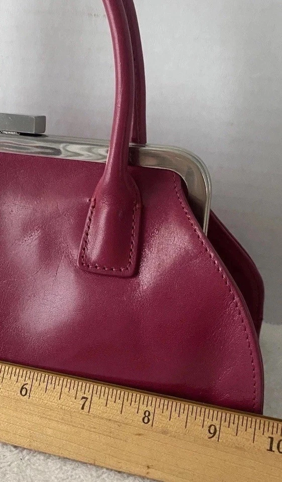 Hobo International Leather Satchel Handbag Small Pink Retro Vintage - Image 4 of 4