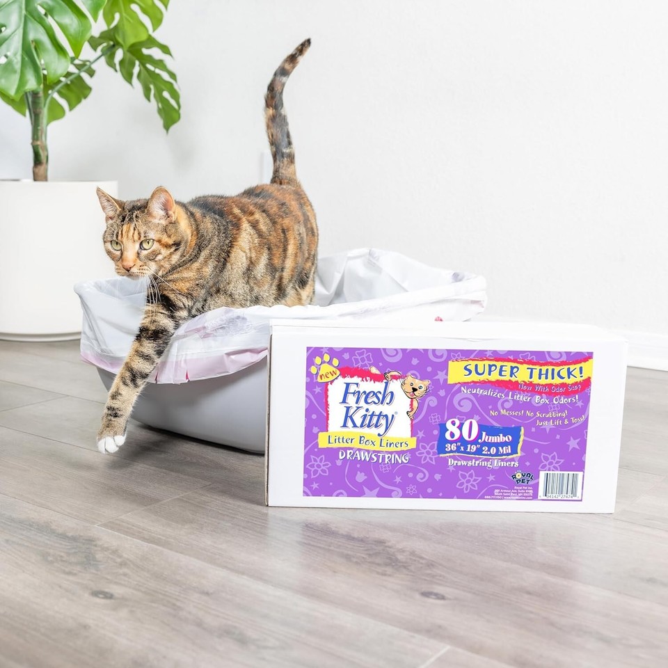 Royal Pet Inc. Jumbo Litter Box Liners 80 Count Thick Scented