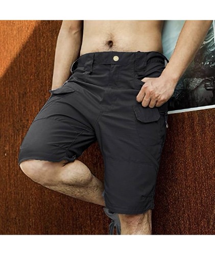 Men's Outdoor Waterproof Tactical Shorts Relaxed Breathable Hiking Cargo Shorts - Picture 4 of 4