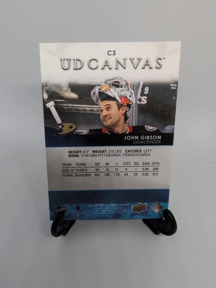 2023-24 Upper Deck UD Canvas #C3 John Gibson - Image 2 of 4