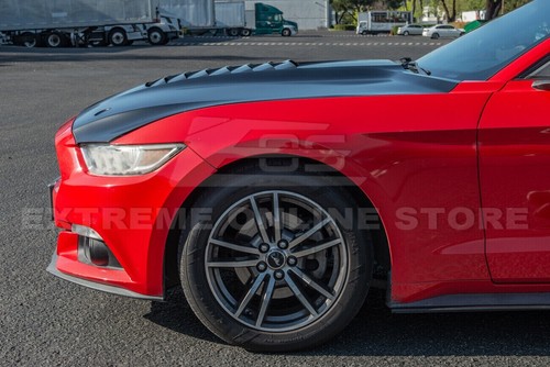 GT500 Style Front Aluminum Hood For 15-23 Ford Mustang Primed Air Vented Cover - Picture 8 of 17