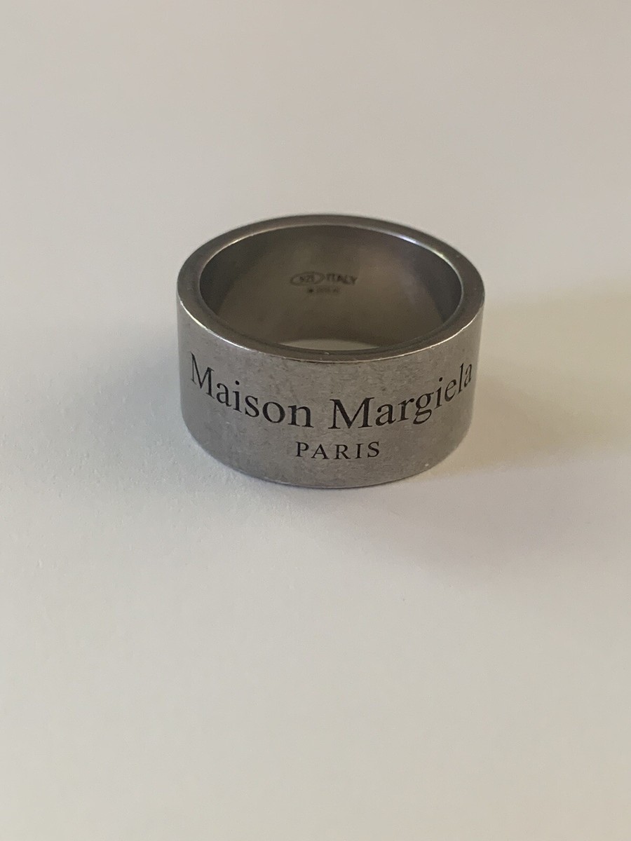 Mens Silver Maison Margiela Wide Band Ring XL | eBay Mens Silver Maison Margiela Wide Band Ring XL | eBay