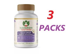 3 X Maharishi Ayurveda Glucomap 60 Tabs Free Shipping Worldwide