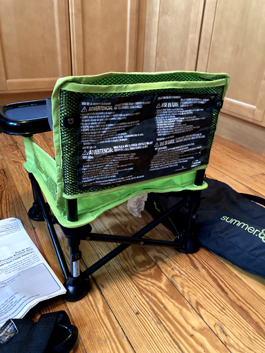 Summer POP & SIT Foldable Portable Dining Chair w Belt & Bag Camping Beach Home - Picture 8 of 10