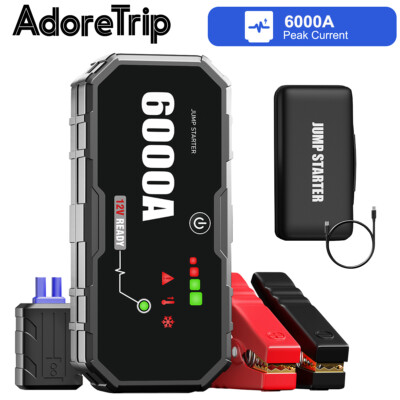 Heavy Duty Truck Battery Booster Pack Jump Starter Box Portable 6000A Power Bank