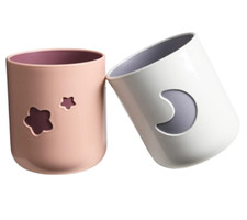 Moon and Stars Couple Toothbrush Cup Set of 2 Creative Two-Color Drinking Cup