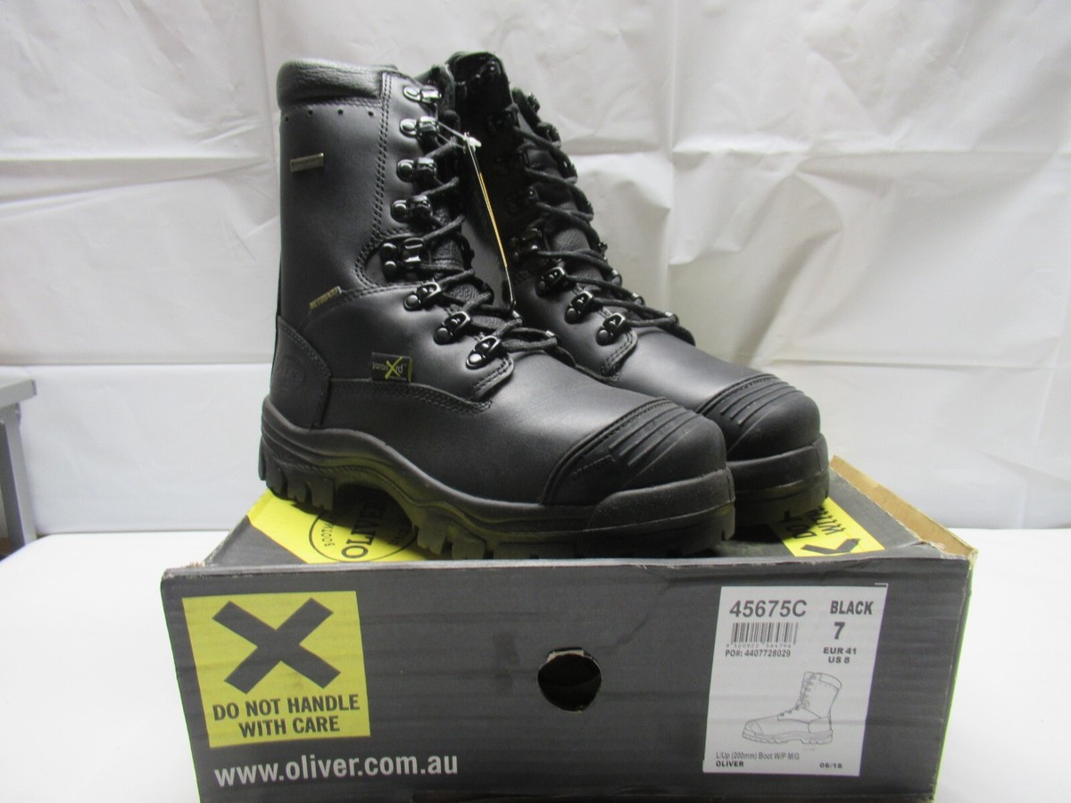 Men\'s Black Ankle Lace-Up Work Boots Size 41=US Size 8 Dexter Waterproof Leather Work Boots Ankle Lace Up Black  main image 3