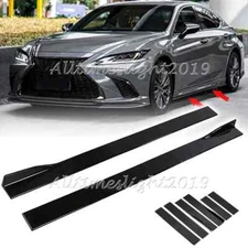 For Lexus ES250 ES350 ES300  Side Skirt Splitter Spoiler Extension Gloss Black