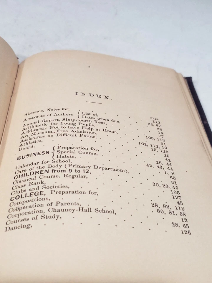 Antique Annual Catalogue For Pupils of Chauncy-Hall Boston School 1891-1892 Book Foto 4 de 4