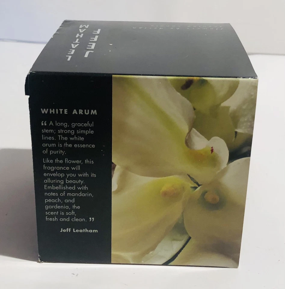 Jeff Leatham for White Barn Flowers By Design Candle White Arum New In Box - Image 4 of 4