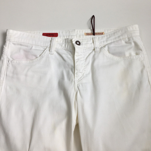 AG ADRIANO GOLDSCHMIED White THE SHORTY Cuffed Hem Cropped Jeans Womens sz 32R - Picture 5 of 14