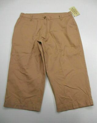 new CLASSIC ELEMENTS Women's Size 16P Cotton Straight Leg Tan Twill Crop Capris