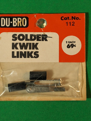 Du-Bro Solder Kwik Links No. 112  New Old Stock NOS  NEAT!! Vintage!!