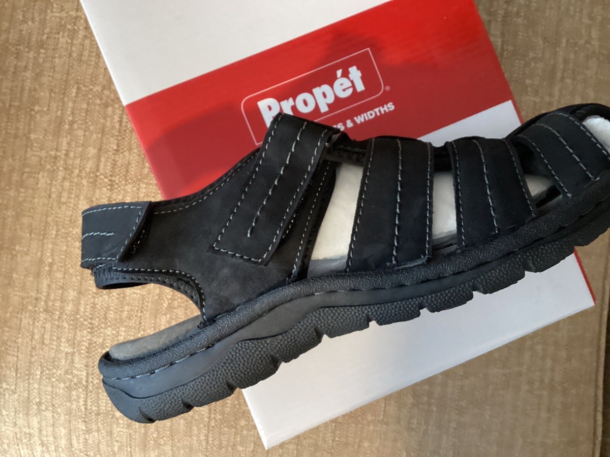 Propet Sandals Joseph Leather Comfort Black Size 9W Leather Jazzy Strap Sandals in Black | JOSEPH US main image 3