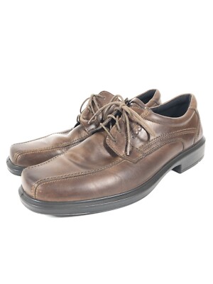 ECCO Shoes Mens 11.5/ EU45 Leather Bicycle Toe Lace-Up Brown  display picture 1