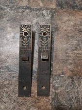 One PairAntique Vintage Victorian Eastlake Ornate Backplate Brass