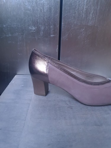 Zapatos de tacón ARA como nuevos talla 39 ancho H gris topo gamuza #1399 - Imagen 4 de 13