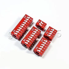 US Stock 50x 2, 4, 6, 8,10 Bit Position Way DIP Switch 2.54mm Pitch Assorted