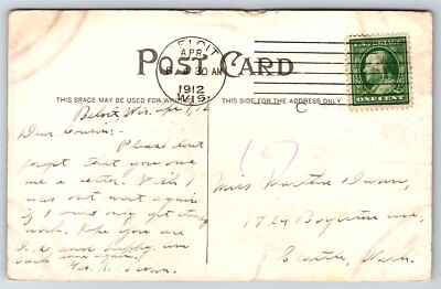 Emmerson Hall Beloit Wis C1912 DB Postcard C22