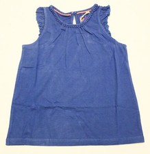 Boden Girl's Casual Solid Flutter Sleeve Jersey Top JL3 Blue Size 5-6Y NWT
