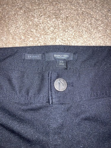 Simply Vera Skinny pants black pants 2X stretchy - Picture 3 of 11