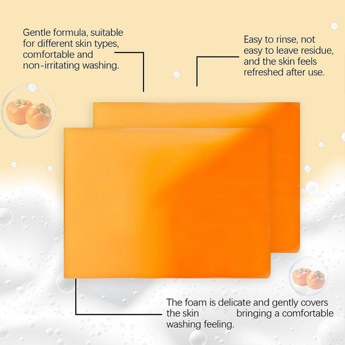 Persimmon Body Soap Natural plant Soap For Body Wash B0D0 - Picture 10 of 19