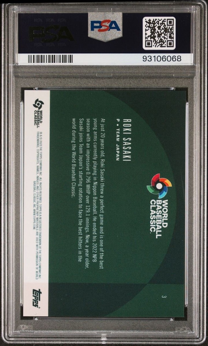 Japan 2023 Topps WBC Global Stars Dark Red Roki Sasaki #128