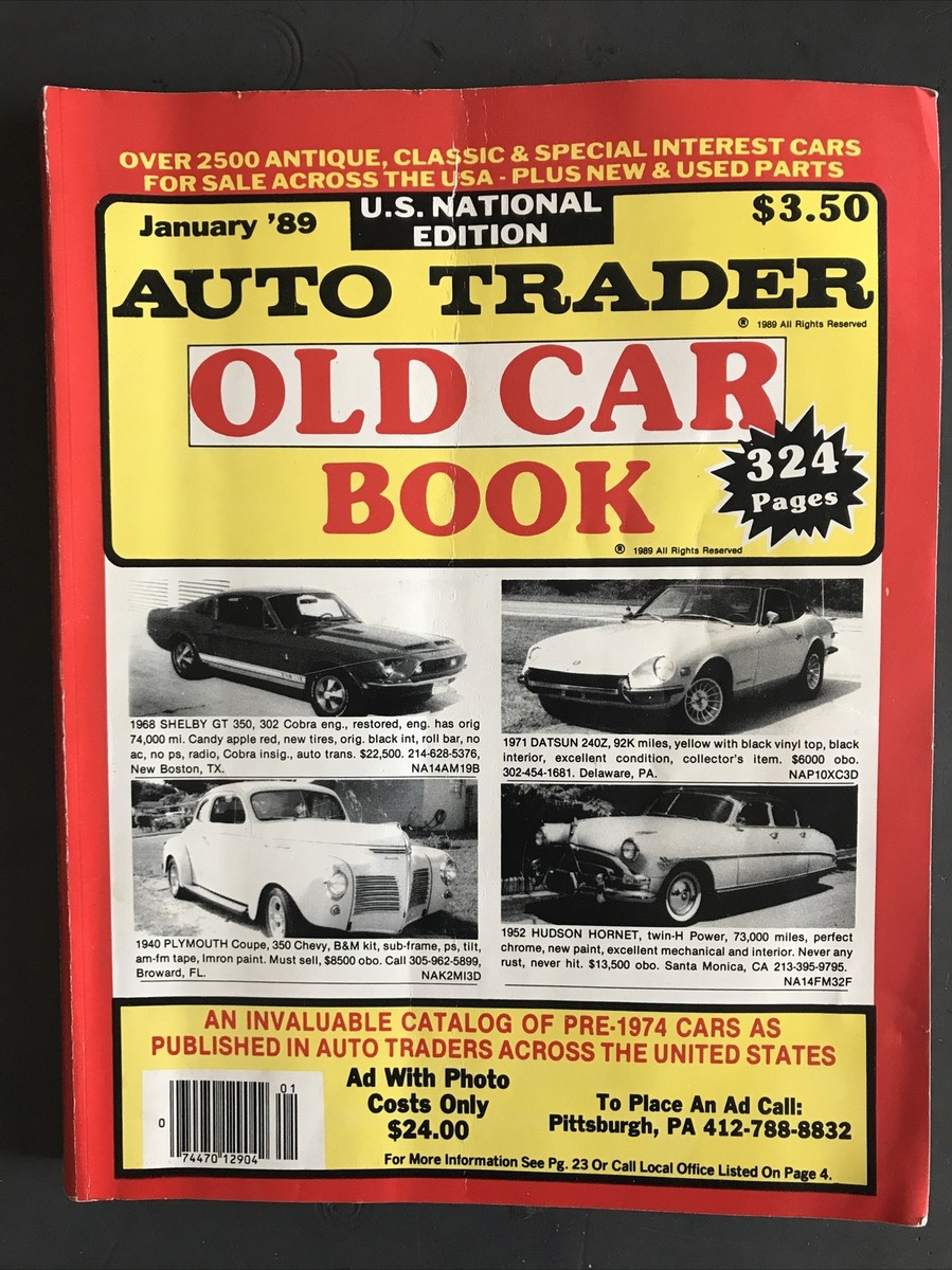 AUTO TRADER-OLD CAR BOOK-JANUARY 1989-U.S. NATIONAL EDITION