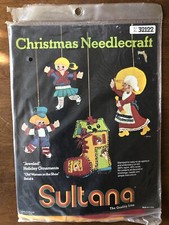 Bucilla 2822 Christmas Needlecraft Jeweled Ornaments Old Woman In The Shoe Set